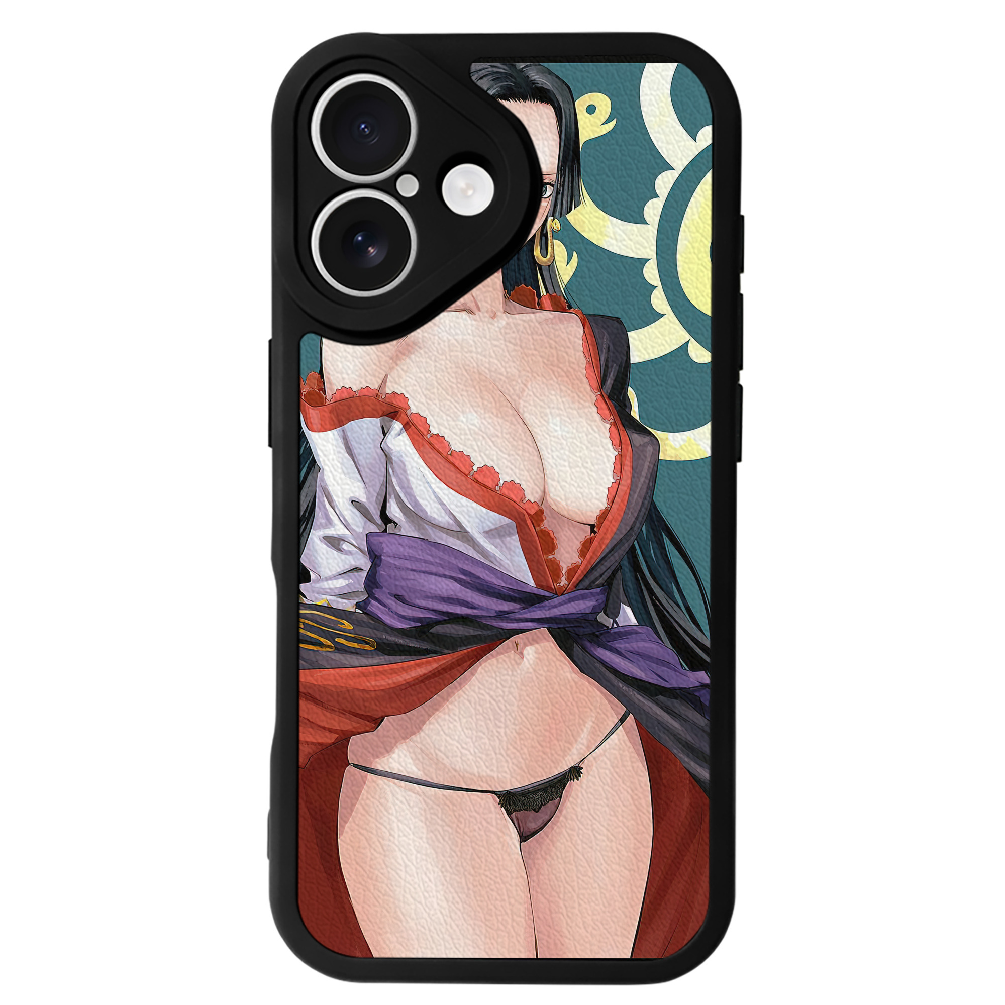 （画像用） ワンピース ONE PIECE 【iPhone 16シリーズ対応】シリコンスマホケース（レザー調） 材質：シリコン